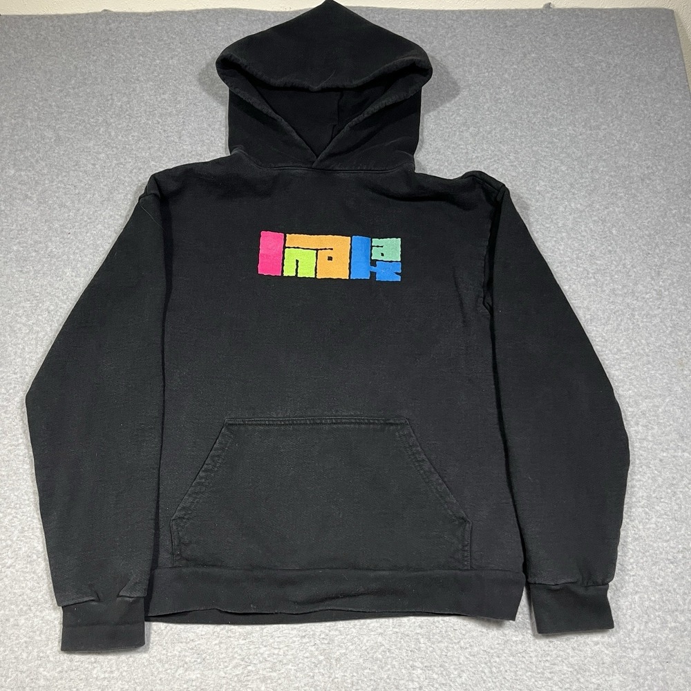 Inaka Hoodie Mens Large Black Gym Weightlifting Powerlifting Heavy Cotton Logo